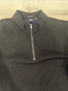Boss Black Quarter-Zip Mock Neck Sweater - Sz XXL (fits more like XL)